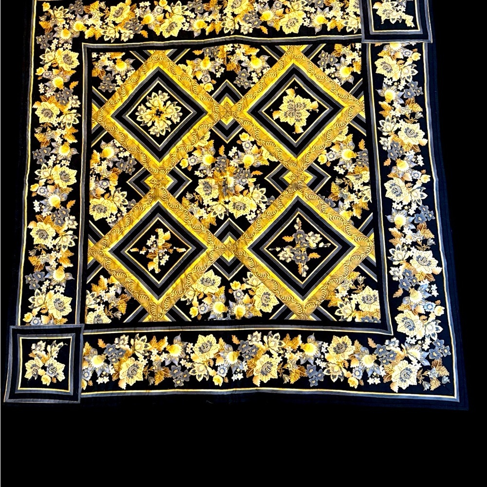 Handcrafted Quilt and Matching Runner Tapestry Set